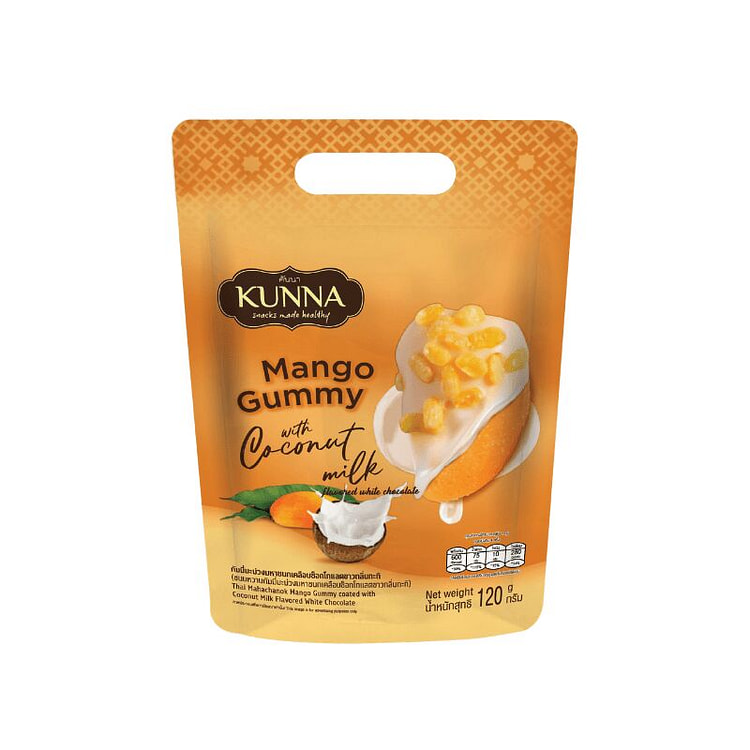 KUNNA Mango Gummy with Coconut Milk White Choco 1 each