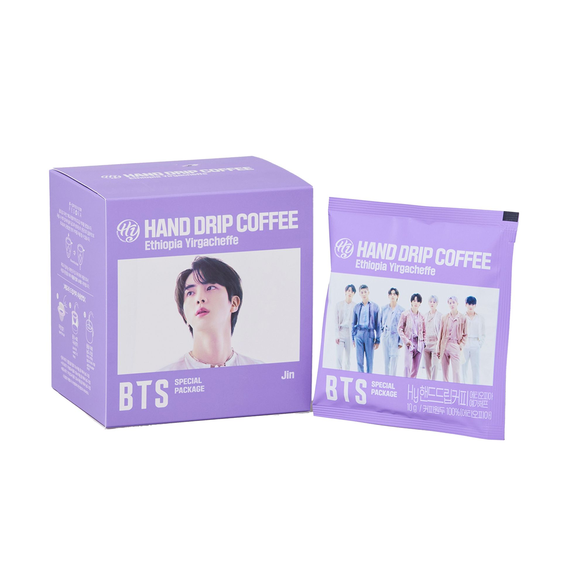 BTS HAND DRIP COFFEE ボックスセット Get BTS Member New Hand Drip Ethiopia Yirgacheff Coffee (Jin