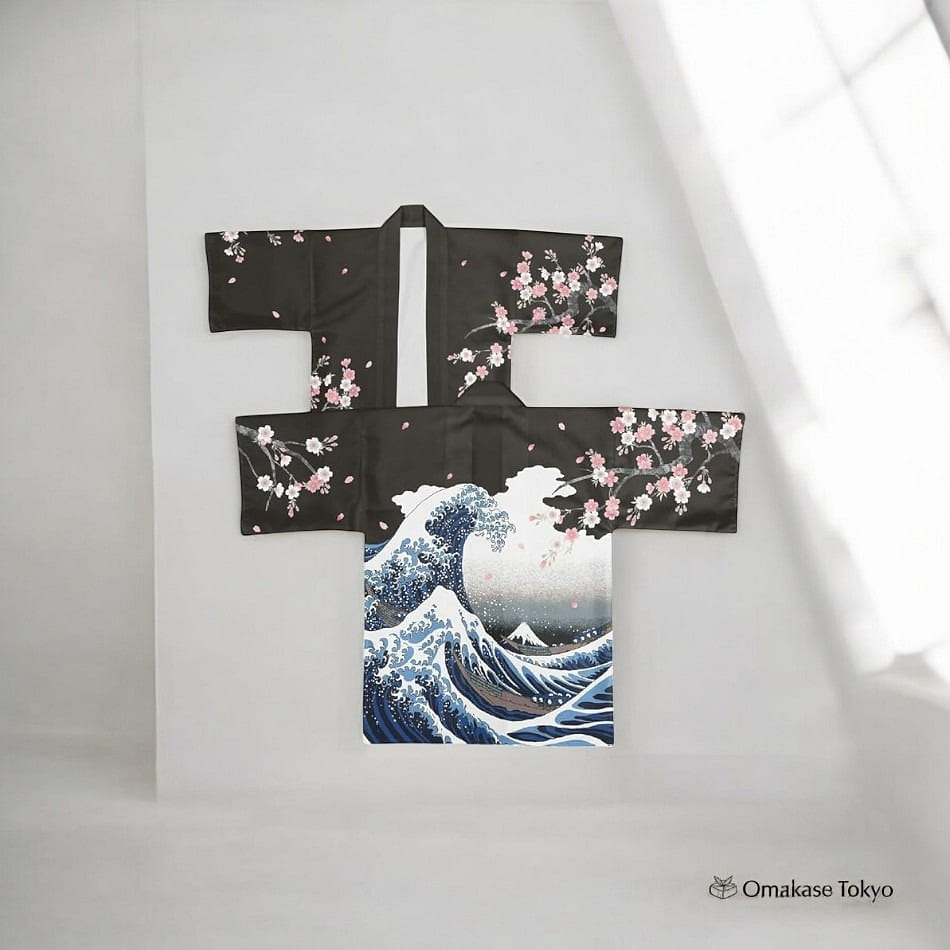 Noren Kobo HappiJacket White Wave & Cherry Blossom 270 g