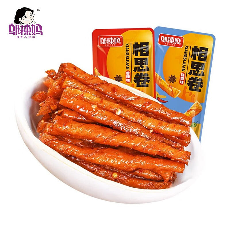 邬辣妈相思卷 混合口味(香辣+蒜蓉)豆筋辣条零食 360 克