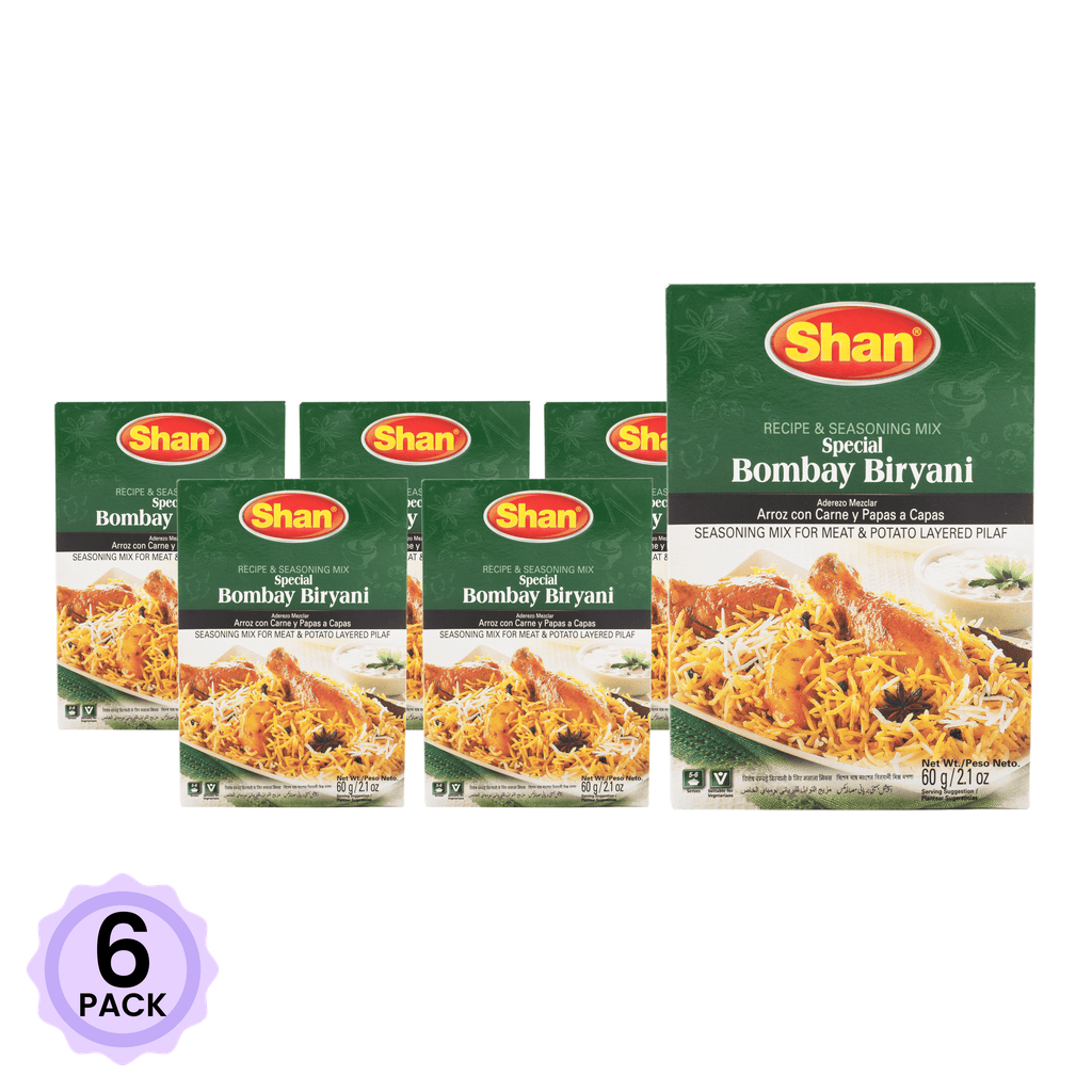 Shan Special Bombay Biryani Spice Mix 60 g / 2.1 盎司*6 包