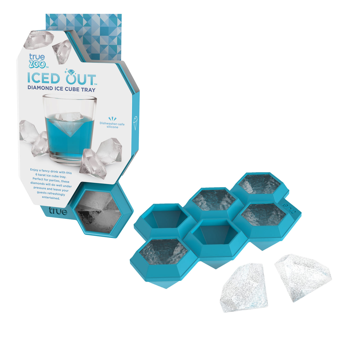 Iced Out™ Diamond Ice Cube Tray by TrueZoo 1 each