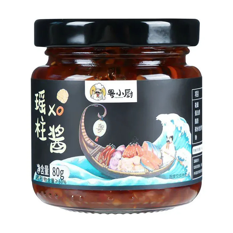 粤小厨瑶柱xo酱海鲜酱即食干贝拌饭酱80g*1瓶 80 克