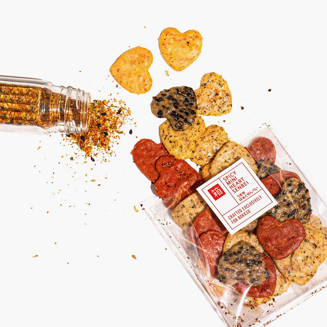 Spicy Mini Heart Senbei (1 Bag, 25g) 44 g