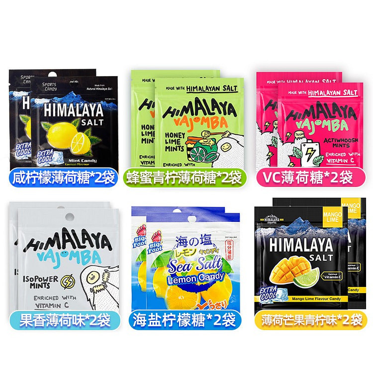 Hiymalaya Lemon Mint Candy 6 Flavors Mixed 180g 180 g