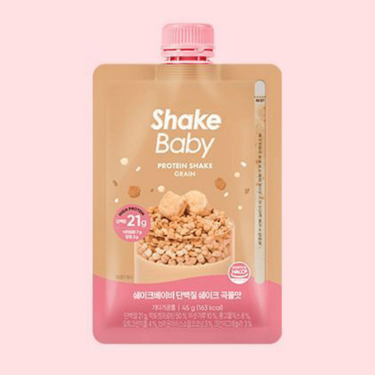 ShakeBaby蛋白质身材管理代餐奶昔谷物口味 45 克