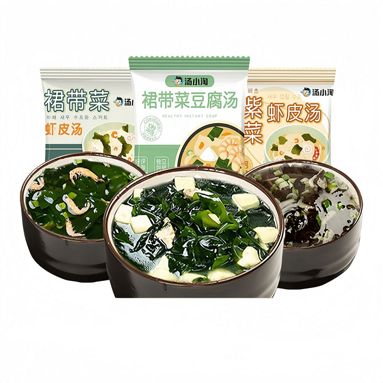 汤小淘混合口味30包裙带菜虾皮+裙带菜豆腐紫菜虾皮 135 克