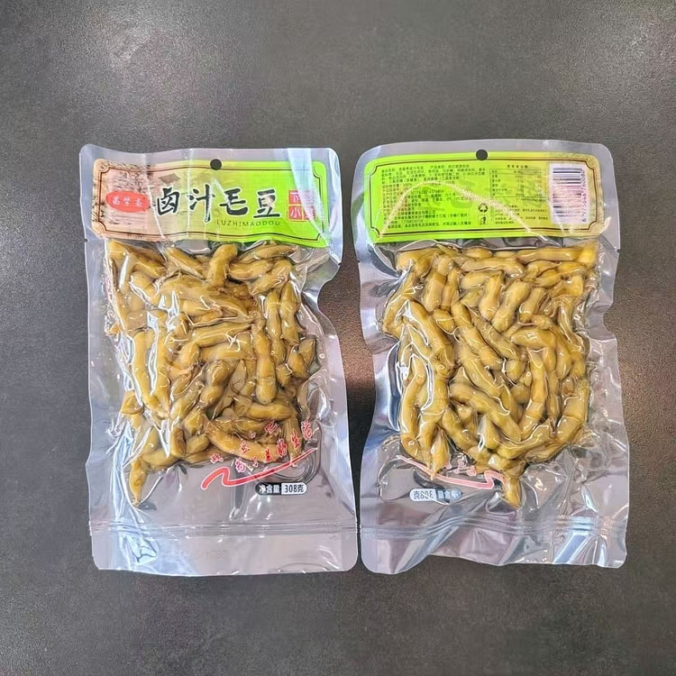 Braised edamame Boiled edamame in shell Salty read 308 g