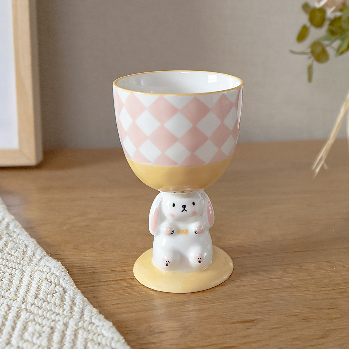 Novelty Bunny Cup Lovely Ceramic Mug Goblet Ideal Gifts Pink Diamond 1 each