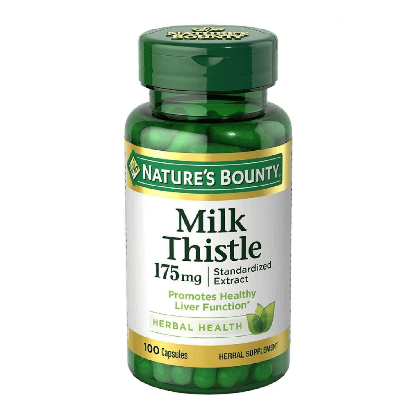 Nature’s Bounty Milk Thistle 175 mg 100 Capsules 1 bottle