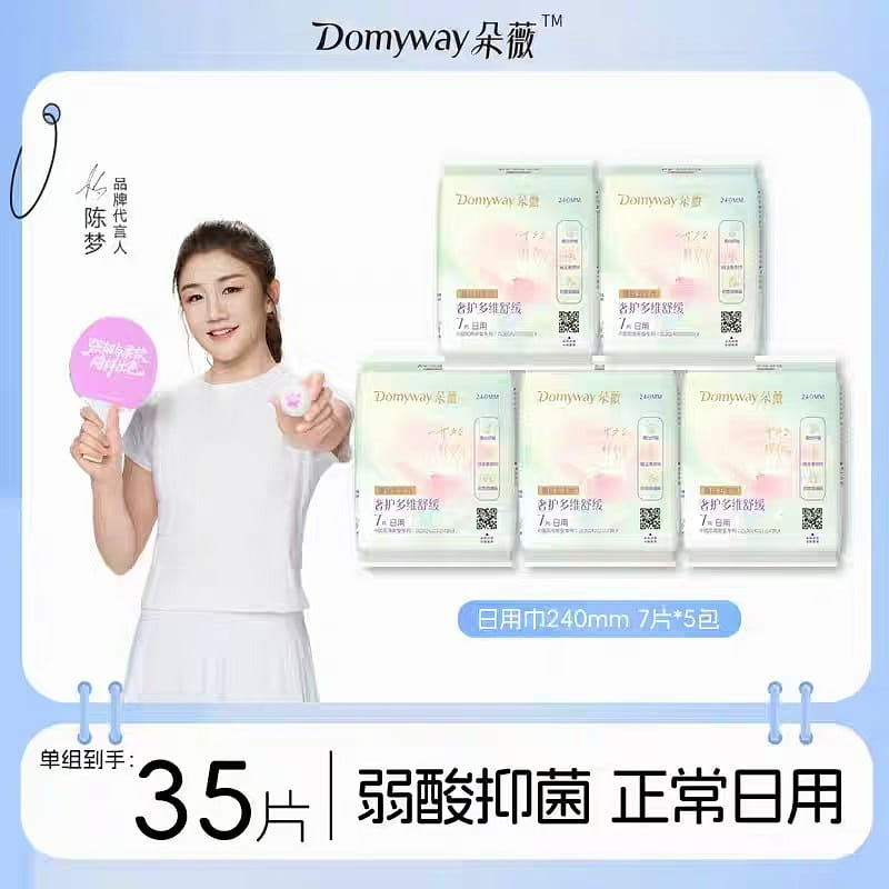 Domyway B5 silk sanitary napkins daily 240mm 1 each