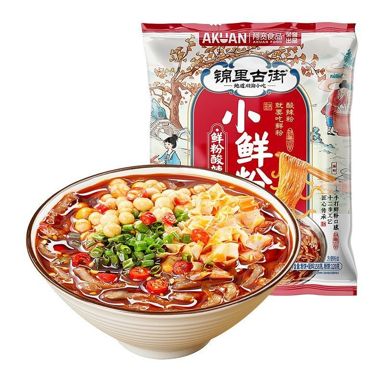 阿宽锦里古街酸辣粉小鲜粉粗湿粉丝四川小吃冲泡即食 158 克*2 包