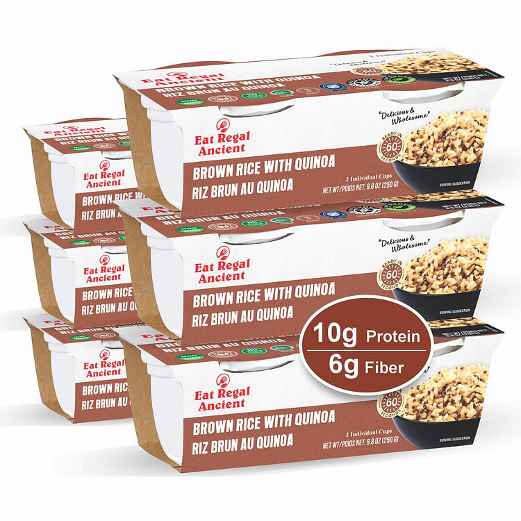 Eat Regal Brown Rice with Quinoa Cups | Pack of 6 8.8 oz