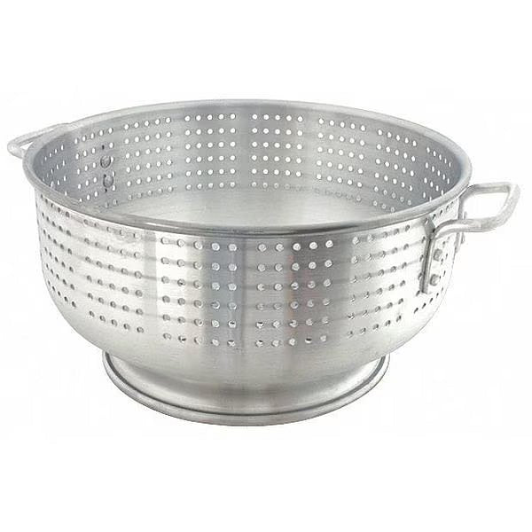 Colander, 21 qt., 8 in. H, Aluminum 2 lb