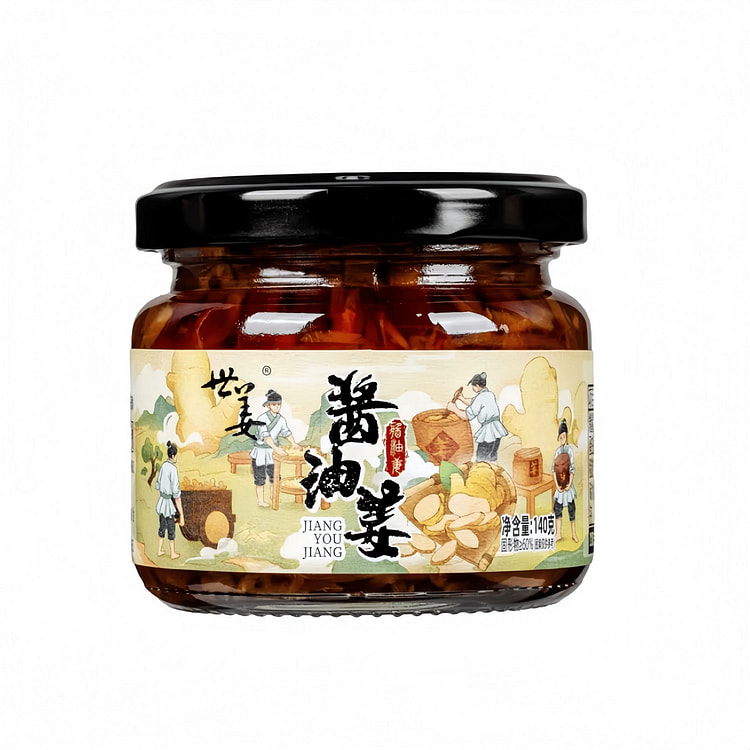 世姜酱油姜腌制生姜丝泡姜片泡仔姜芽早餐酱菜140g 140 克
