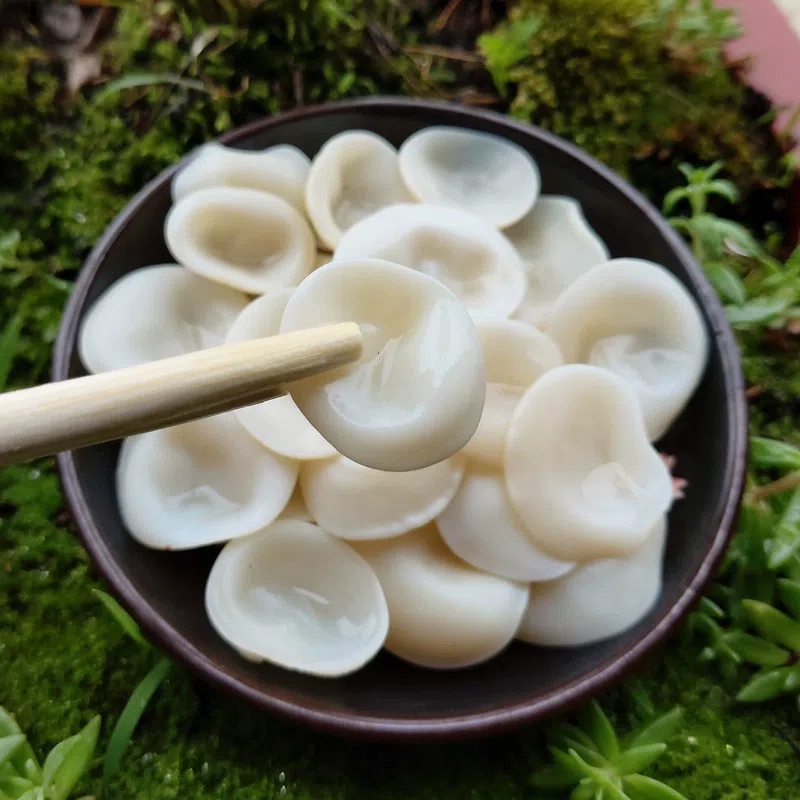 A selection of dried white jade fungus 500 g