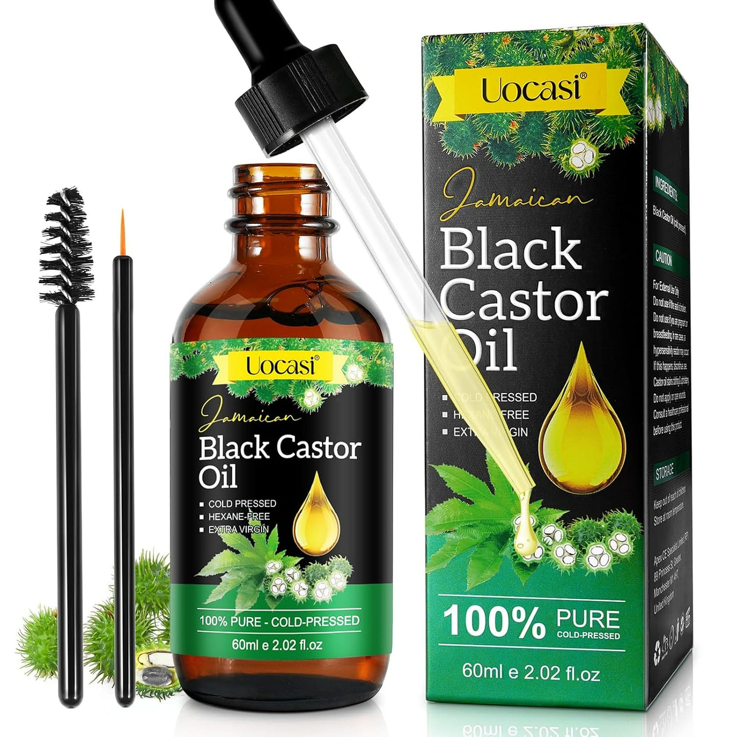 Jamaican Black Castor Oil for Hair Growth, Eyebrow 1 each