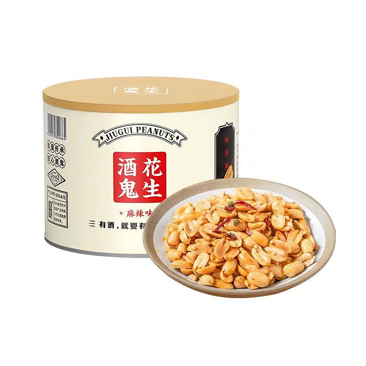 酒鬼花生米麻辣油炸500g*1罐装坚果仁小吃下酒菜