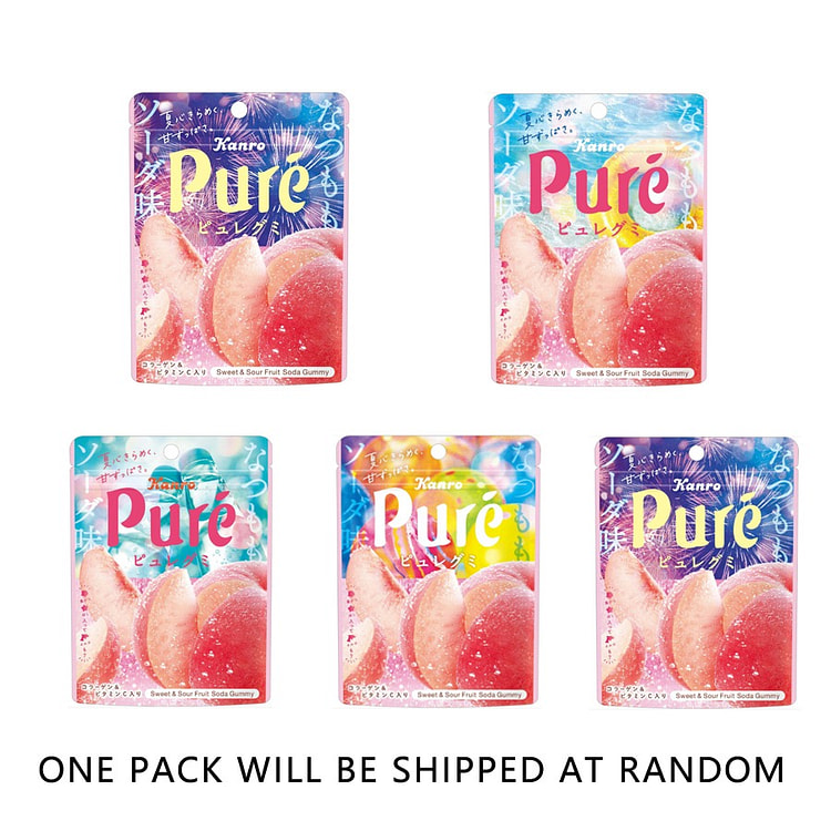 KANRO PURE Gummy Candy Summer Peach Soda Flavor