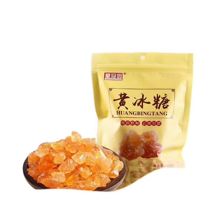 星冠园手工熬制黄冰糖500g*1袋 500 克