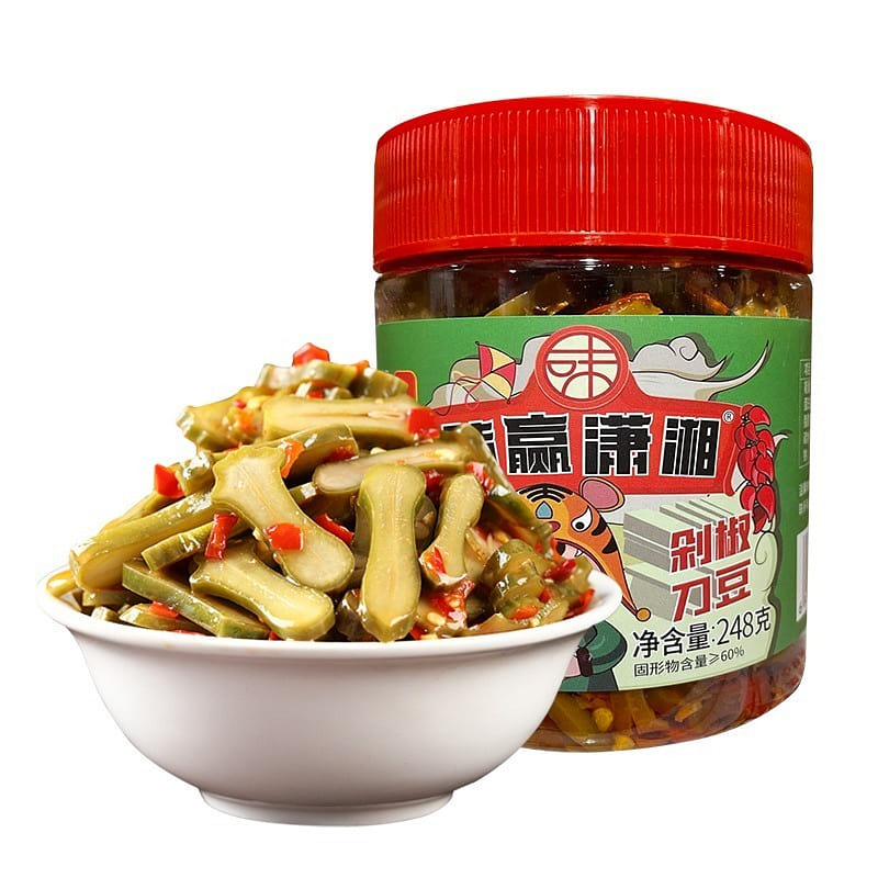 Dried knife beans homemade preserved salty pickles 248 g