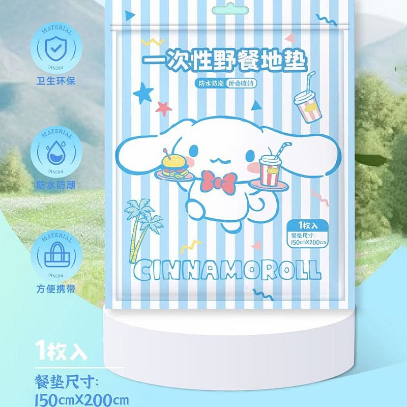 [Low in stock] Sanrio Spring Outing Extra Thick Camping Mat – Blue Cinnamoroll 1 each