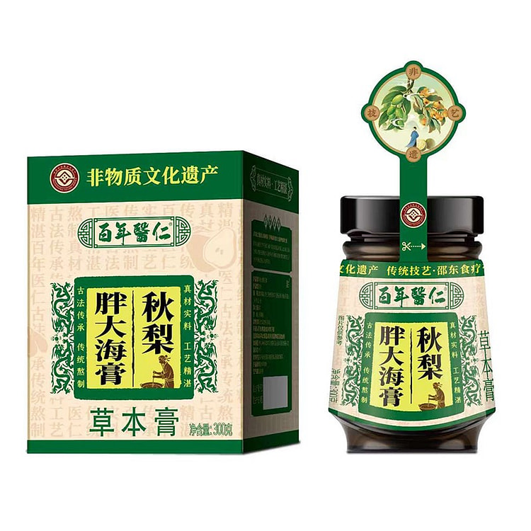 Bainian Yiren ICH Pear Paste Eases Sore Dry Throat 300 g