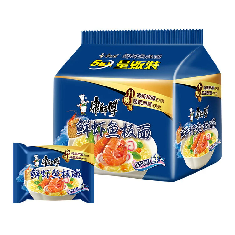 康师傅鲜虾鱼板面85g*1