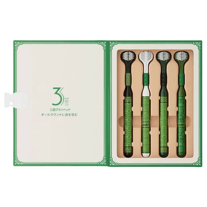Soft bristled three sided toothbrush,4 pcs/box 1 Caja de
