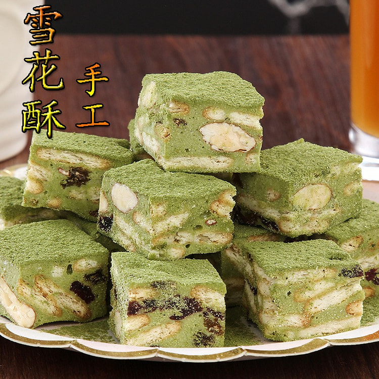 Handmade Snowflake Crispy 500g Matcha flavor