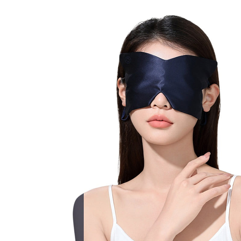 Silk Eye Mask, Indigo Blue 21.7 * 10.8 Cm 1 box