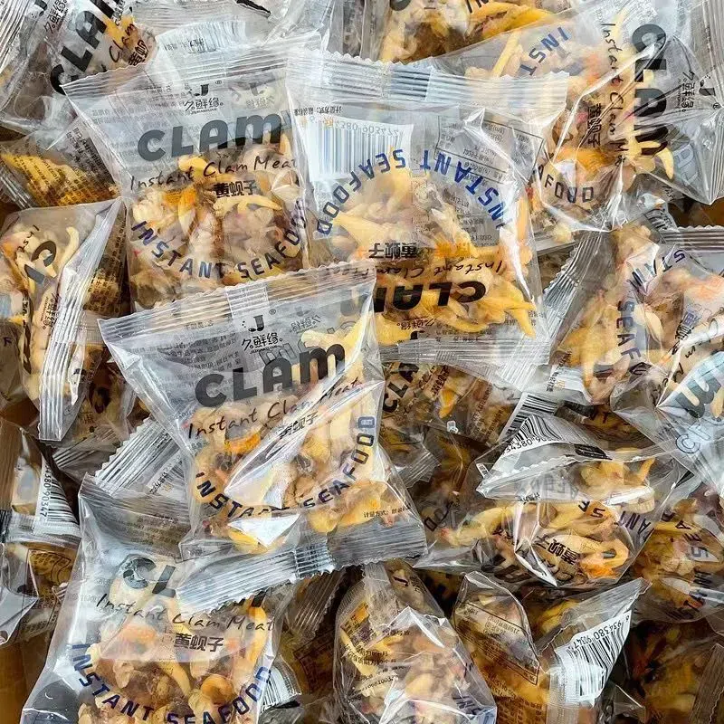Spicy clam meat, dried yellow clams Spicy 150 g