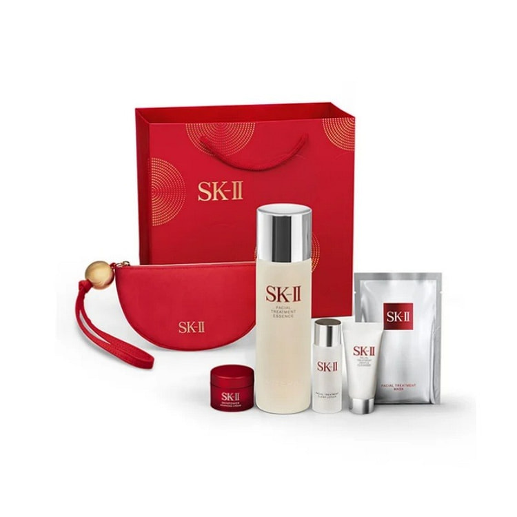 SK-II/SK2 2024 限定礼盒（神仙水+小灯泡精华+面霜+面膜）付化妆包