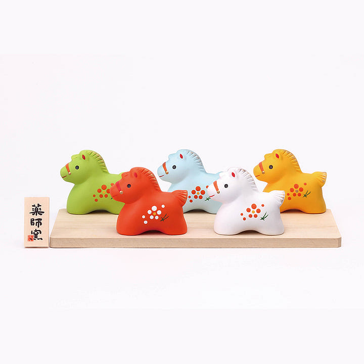 药师窑 锦彩招福 五色 马年摆件 1 份