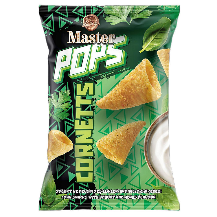 Master Pops Yoghurt & Herbs Corn Chips 110g 1 pack