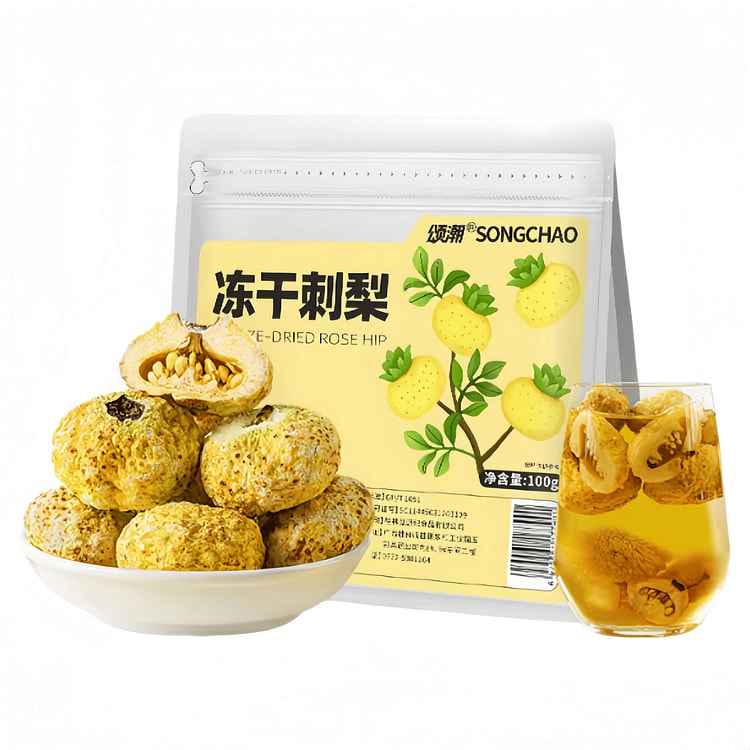 颂潮 冻干刺梨干果维C满满 100g*1袋 100 克