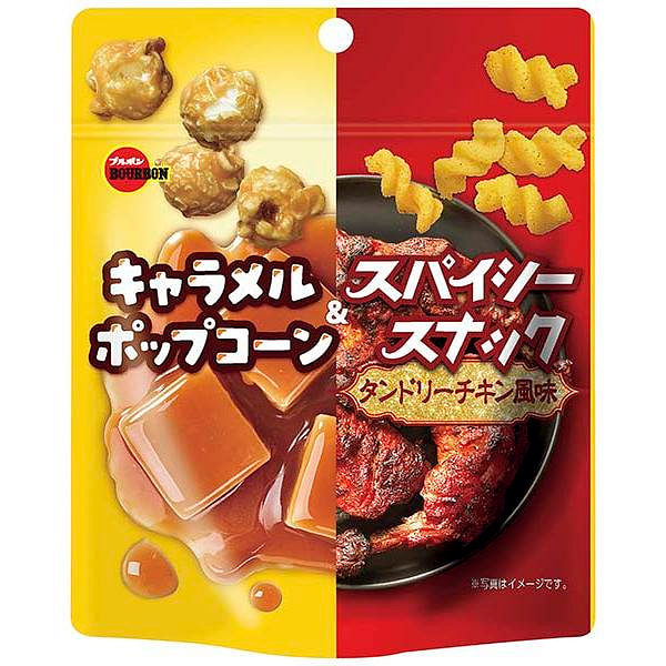 Bourbon Caramel & Spicy Popcorn Snack 33g 1 each
