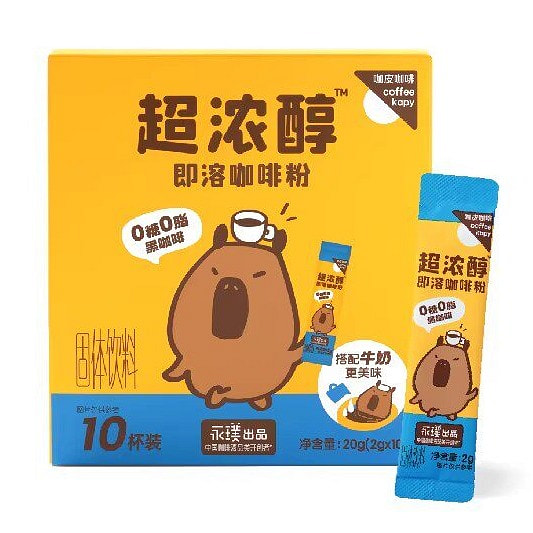 咖皮 超浓醇速溶无糖黑咖啡粉 意式美式拿铁 20 克