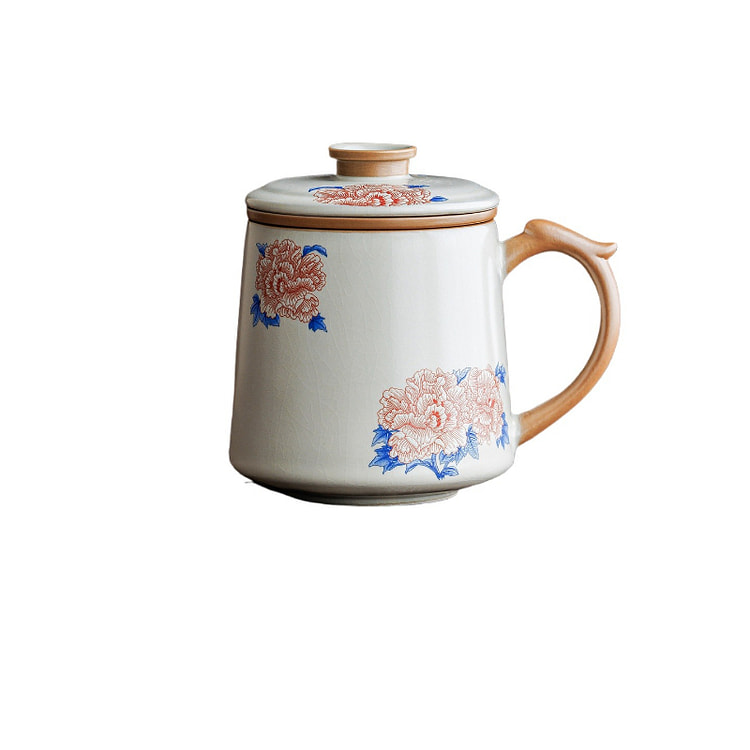 一品仟堂 汝窑泡茶杯分离过滤杯 12*11厘米 1 盒