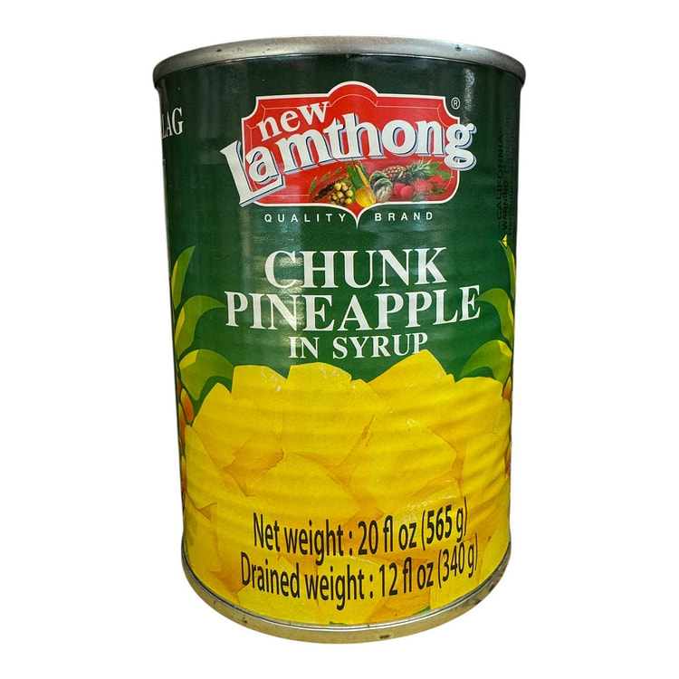 New Lamthong Chunk Pineapple in Syrup- Thom Mieng