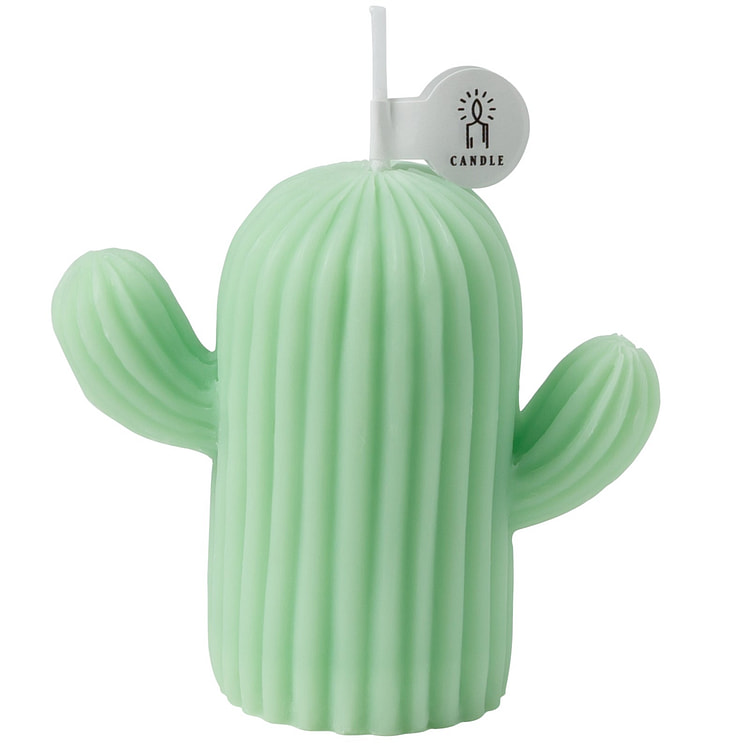 Home Cactus Scented Candle - Green 1 each