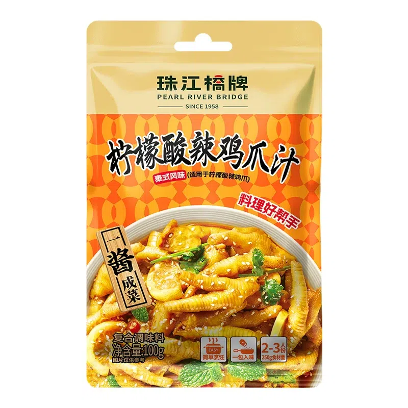 珠江桥牌 柠檬酸辣鸡爪汁 100g*1 100 克