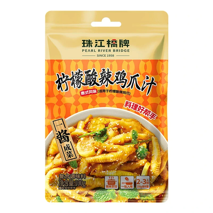 珠江桥牌 柠檬酸辣鸡爪汁 100g*1 100 克