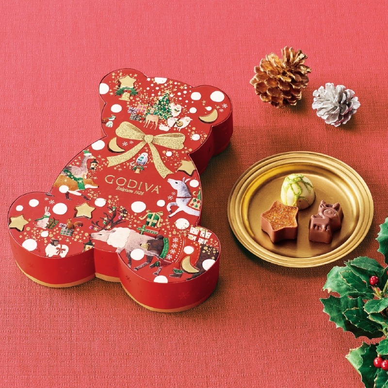 Get Japan Delivery Godiva Starry Forest Christmas Bear chocolate