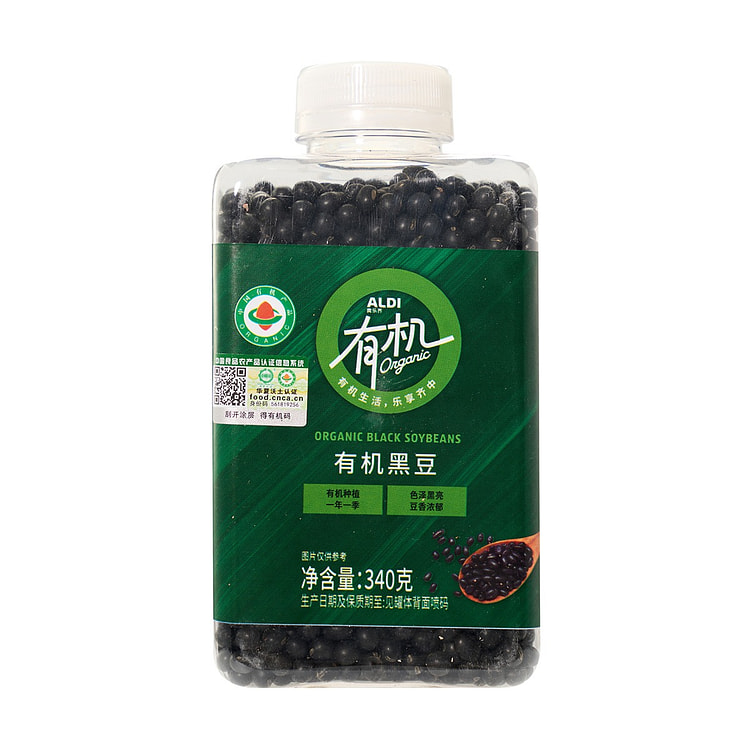 ALDI Organic Black Beans Whole Grain 1pc 340 g
