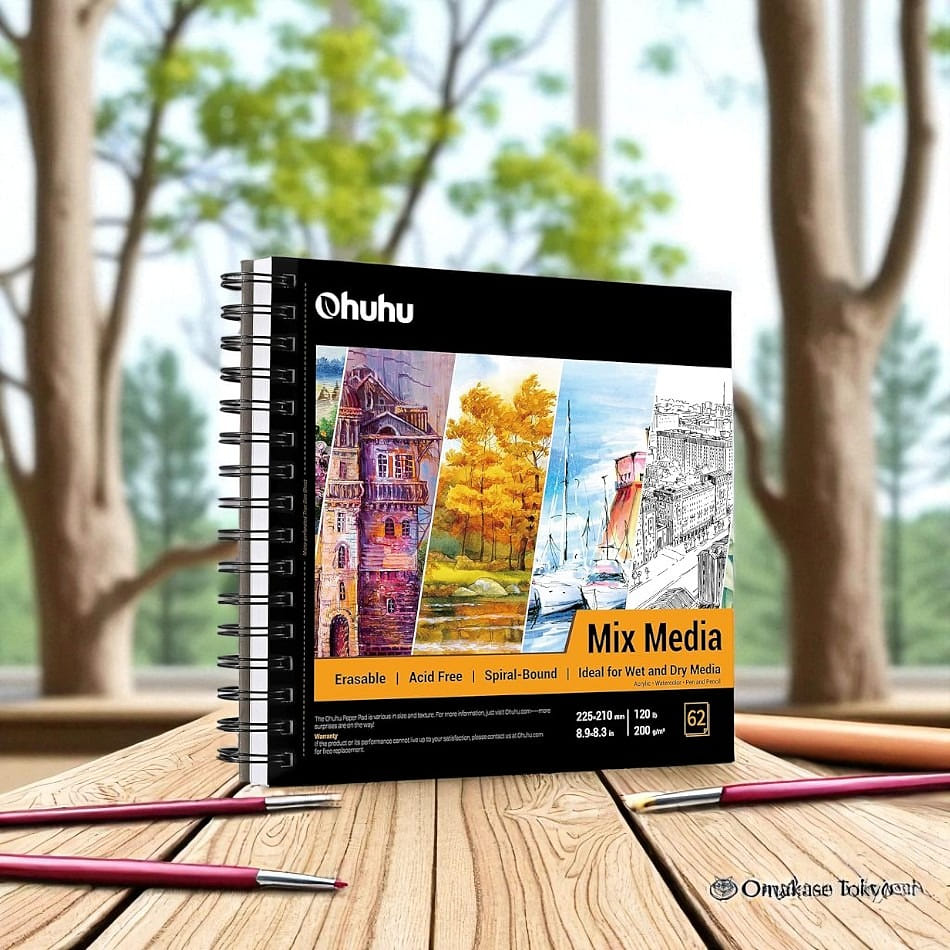 Ohuhu Watercolor Sketchbook 124 Pages 225mmx210mm 200 g