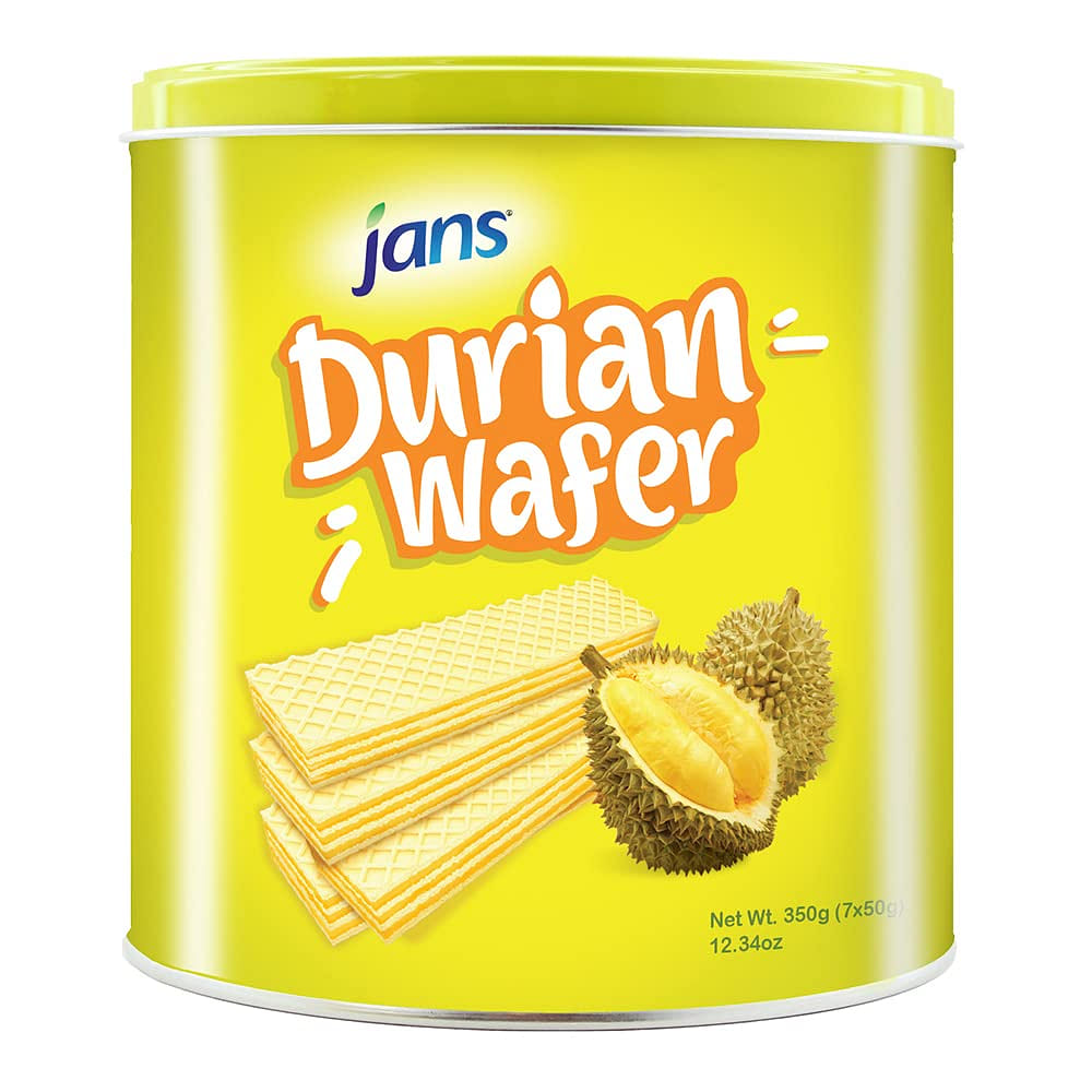 Jans – Wafer Durian, 12.34 oz, Pack of 6 12.34 oz*6 pack