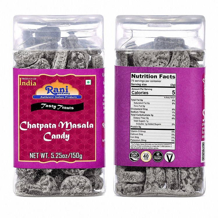 Rani Chatpata Masala Candy 5.25oz Resealable Jar 1 pack