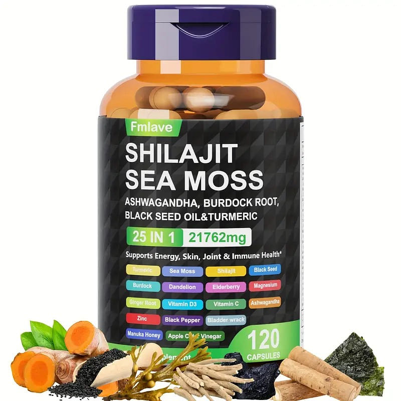 Fmlave 25-in-1 Sea Moss & Ashwagandha Complex 120 count