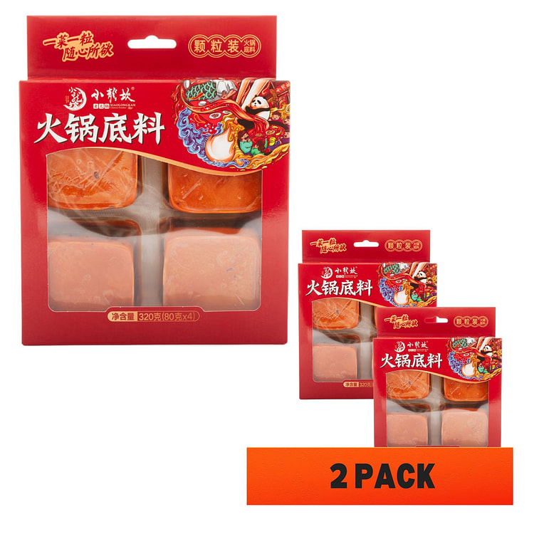 2盒小龙坎 火锅底料颗粒装(80g*4)